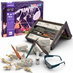 Udgravning af dinosaurusknogler 6-i-1 – paleontologisk sæt til børn