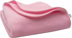 baby-fleece-tæppe new baby 100 × 75 cm lyserød striber