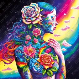 Puslespil BlomsterGudinden 1023 brikker MAGNOLIA