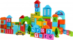 Sæt med træklodser By - 100 dele