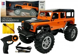 RC bil LAND ROVER Defender 1:14 – orange fjernstyret terrængående bil 4x4