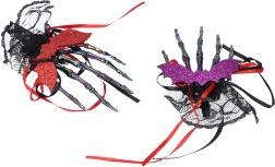 Karnevals-hårklemme skelet – sæt