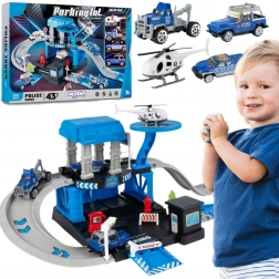 Woopie politigarage og parkeringsplads, kommissariat, 43 dele