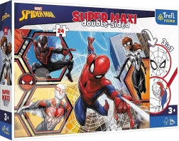 Dobbeltsidet puslespil Spider-Man Super Maxi 24 brikker