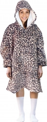 varm hættetrøje-tæppe COZY NOXXIEZ med leopardprint