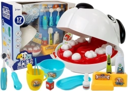 Sæt til veterinærtandlæge for børn med hund og tandlægeredskaber