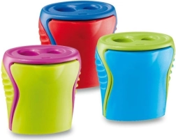 Dobbelt blyantspidser med beholder MAPED Boogy – mix af farver