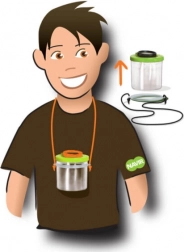 Bæger med lup til observation af insekter