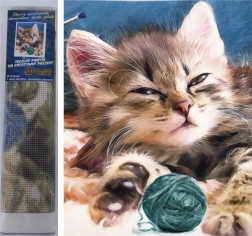 Diamantmaling – killing med garnnøgle 30 × 40 cm