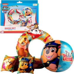 Svømmesæt PAW PATROL – badering, armbånd og strandbold