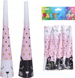 Partytruthorn med kattemotiv 20 cm