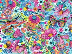 Puslespil Blomster og sommerfugle 1000 brikker BLUEBIRD