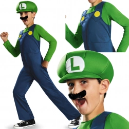 Børnekarnevalkostume Luigi fra spillet Super Mario 109–126 cm (4–6 år)