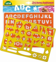 Tegneskabeloner med bogstaver og symboler LENA