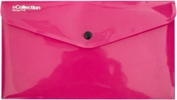 Kuvertmappe med trykknap lyserød
