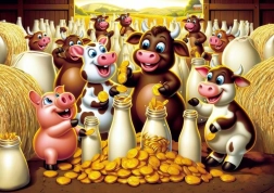 Puslespil Mælkeskat 25 brikker