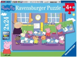 Ravensburger puslespil Peppa Pig 2×24 brikker – klasseværelse