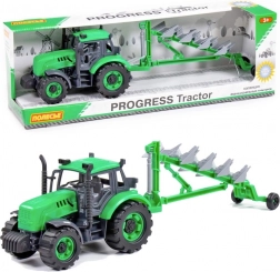 Traktor med plov på friløb grøn POLESIE