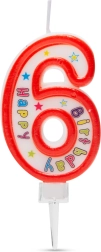 Kagelys med tallet 6