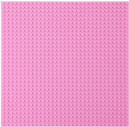 Rosa byggeplade til klodser 40x40 cm