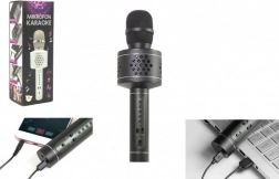Karaoke-mikrofon med Bluetooth, indbygget lyd og echo-effekt – sort