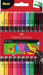 Faber-Castell Neon dobbeltsidede tusser - 10 farver