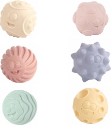 Sæt med teksturerede bolde 3 stk. 6 cm