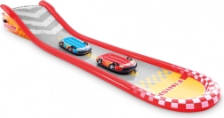 Oppustelig racerbane med rutsjebane og flydere