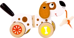 Trækhund i træ legetøj til børn