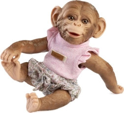 Guca realistisk abe babydukke med vinyldel 32 cm