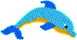 Strygeperleplade delfin til perler 5 mm