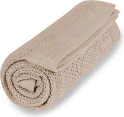 VINTER & BLOOM tæppe Soft grid organic golden sand