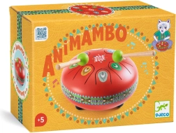 Djeco Animambo rød tungetromme med noder