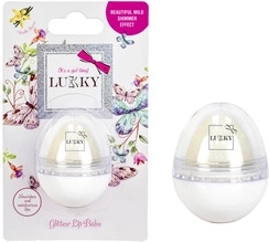 Lukky perlemors-balsam til læber i æggeform