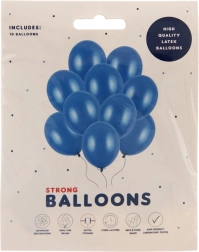 Perleblå latexballoner 27 cm (10 stk)