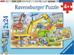 RAVENSBURGER Puslespil Arbejde på byggepladsen 2x24 brikker