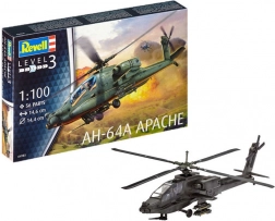 Plastikmodel af helikopter REVELL AH-64A Apache 1:100