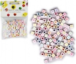 Plastperler med alfabet 300 stk.