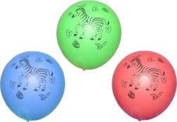 Oppustelig ballon zebra 30 cm - 10 stk.
