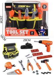 Værktøj til børn med tekstilbælte og interaktiv boremaskine