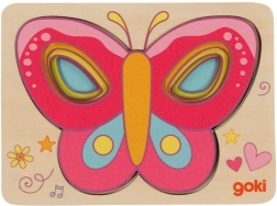 Lagdelte puslespil Sommerfugle