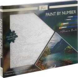maling efter tal på lærred landskab 30 × 40 cm
