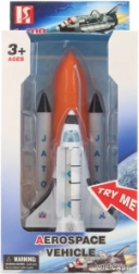 Rumraket med lys og lyde, metal, 22 cm