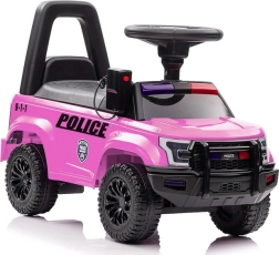 Lyserød kørende legetøj med megafon