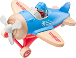 Stor legetøjsfly med pilot, lysende og lydeffekter