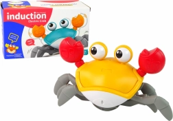 Interaktiv bevægelig krabbe med melodier orange