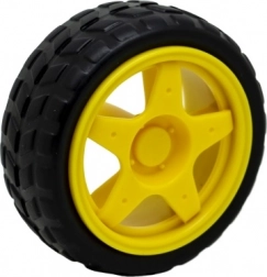 plastikhjul med dæk til arduino-robot 65 mm