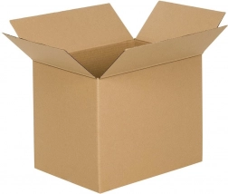 klapæske i bølgepap 750 × 450 × 850 mm af femlags bølgepap