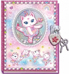 Dagbog med lås og kat