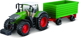 traktor med trailer fendt 1050 bburago farm 10 cm